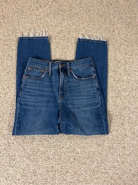 Madewell Jeans High-Rise Blue Straight Leg Size 28